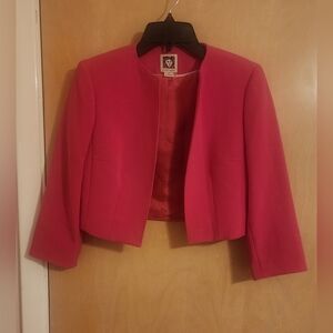 Cropped jacket pink color size 0